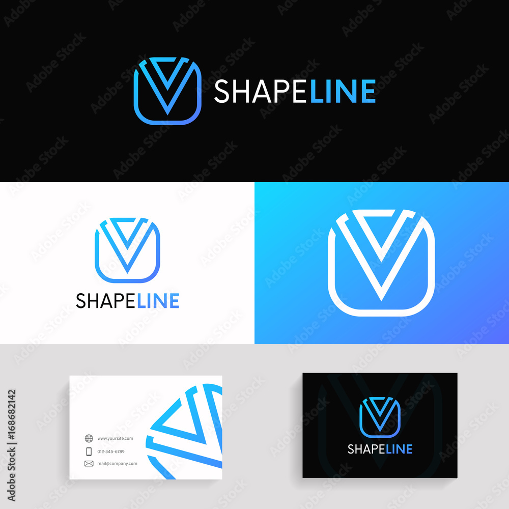 Abstract V letter icon logo sign vector design. Abstract V letter icon logo sign vector design.