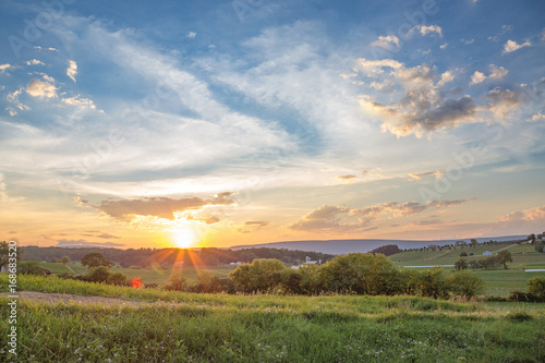 Fototapeta Naklejka Na Ścianę i Meble -  Central Pennsylvania August Sunset