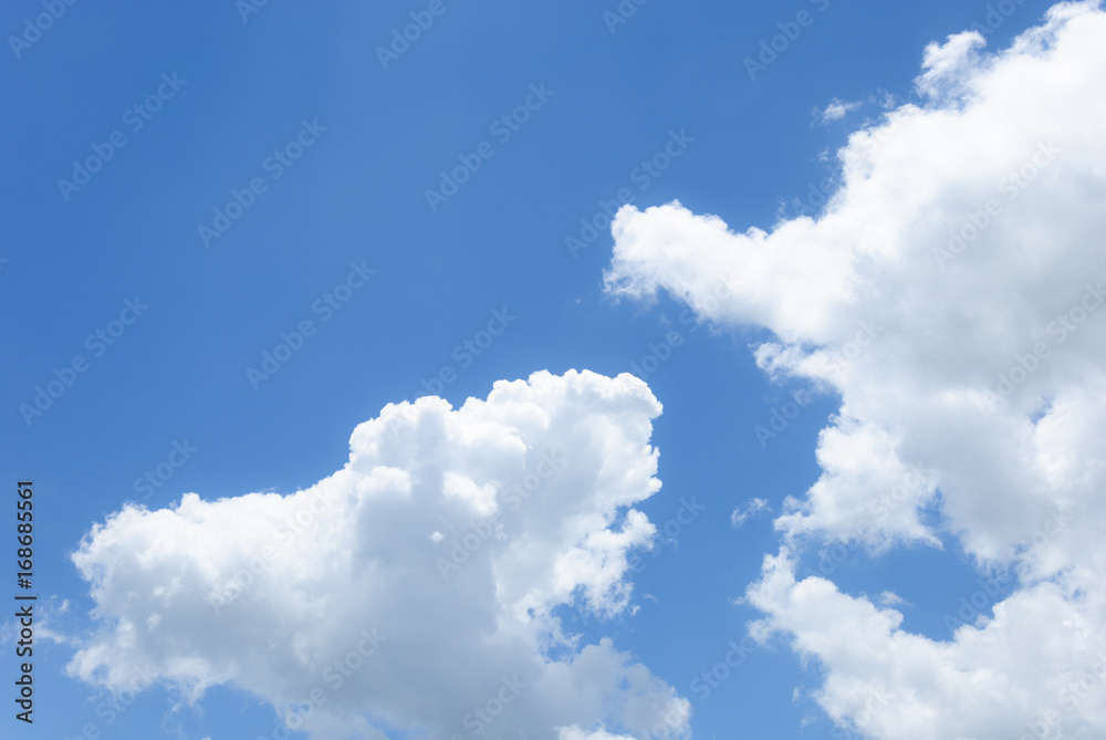 Blue sky with soft white clouds Blue sky with soft white clouds