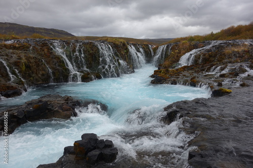 Blue Waterfall Iceland © J.Whalen