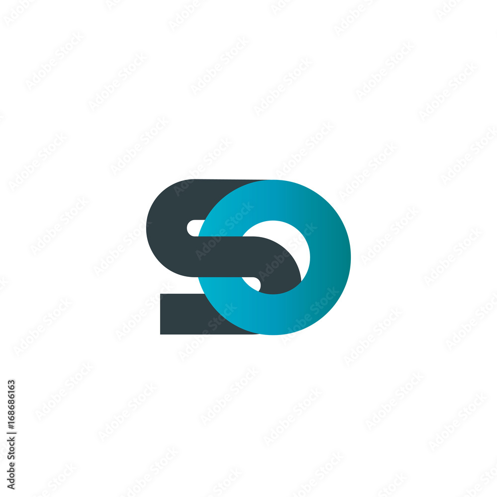 Initial Letter SO Linked Design Logo Initial Letter SO Linked Design Logo