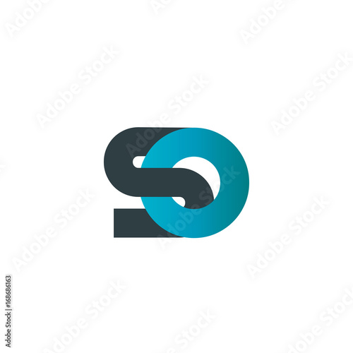 Initial Letter SO Linked Design Logo