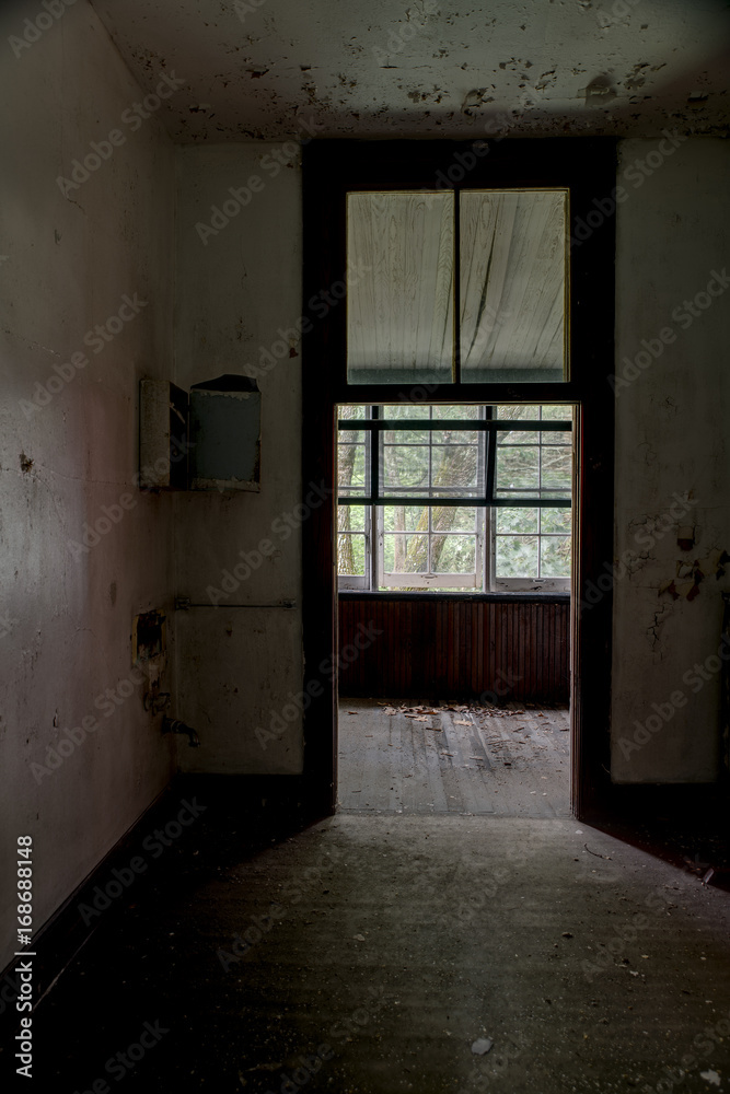 Typical Resort Room Overlooking Lush Forest - Abandoned Resort