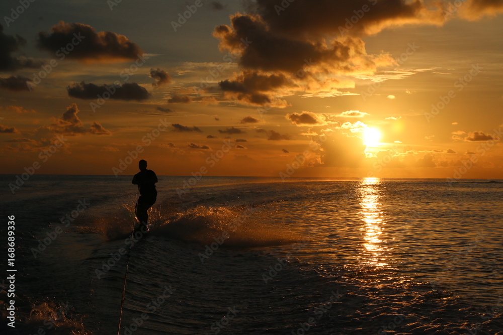 Wakeboarding on the Gulf of Mexico in Marathon Key