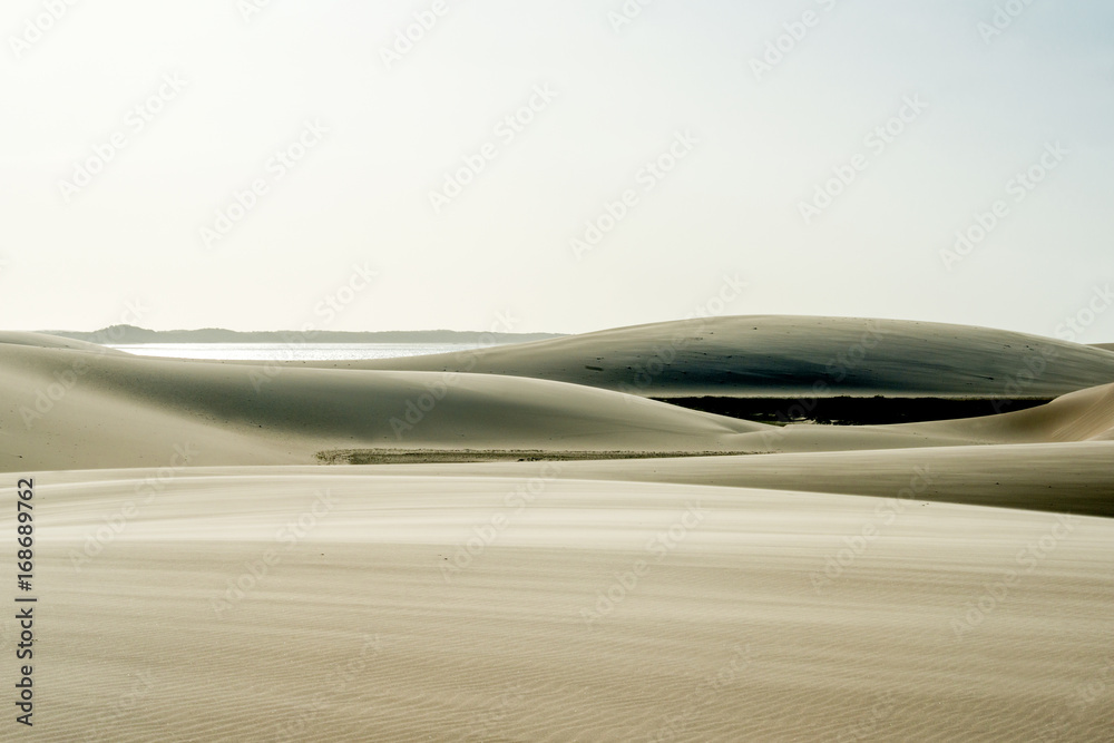 Φωτογραφία Desert Banks of the river of the Parnaiba River (Portuguese: Rio Parnaiba), the