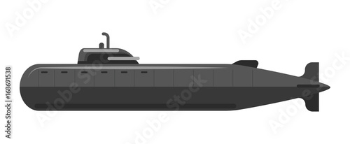Special military underwater transport in bulletproof black corpus