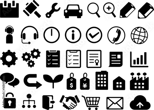 Vector icon set for web design