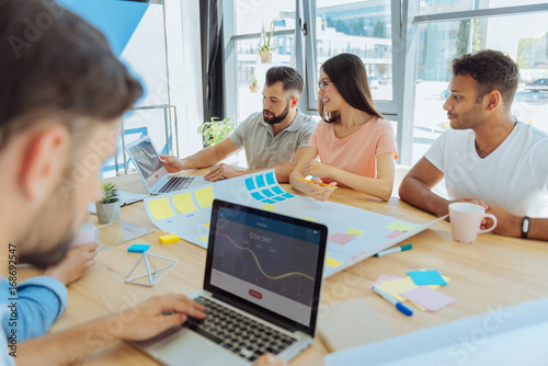 Enthusiastic young people organizing a startup