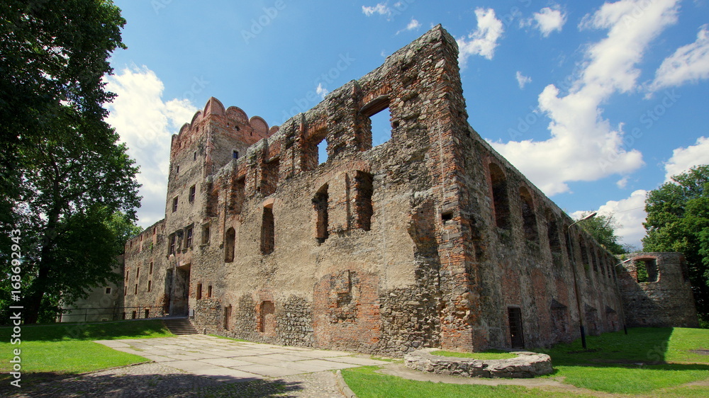 Ruiny renesansowego zamku w Ząbkowicach Śląskich - zabytki Dolnego Śląska - obrazy, fototapety, plakaty 