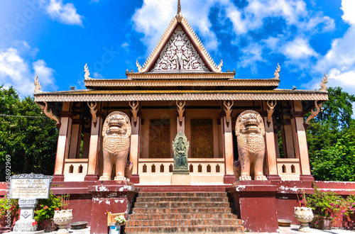 Wat Phnom is a Buddhist temple located in Phnom Penh, Cambodia. It is the tallest religious structure in the city.