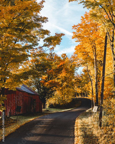 Red Barn Fall Road