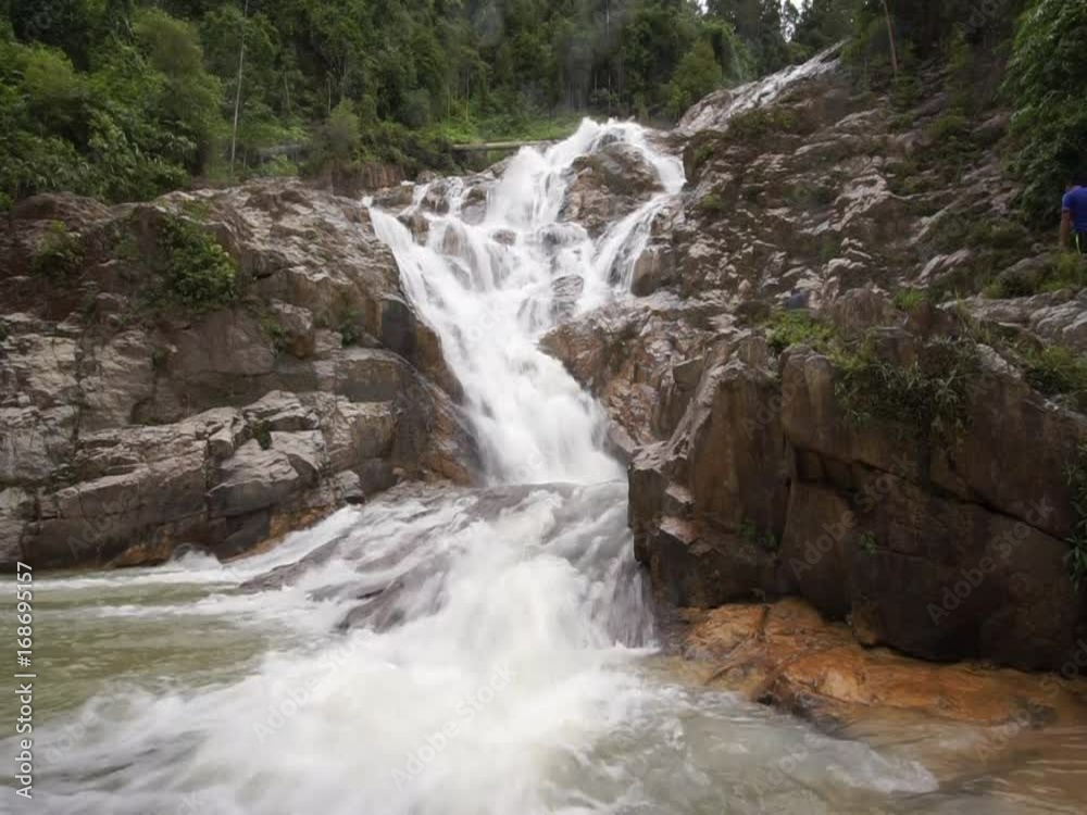 Rain forest water fall in Malaysia