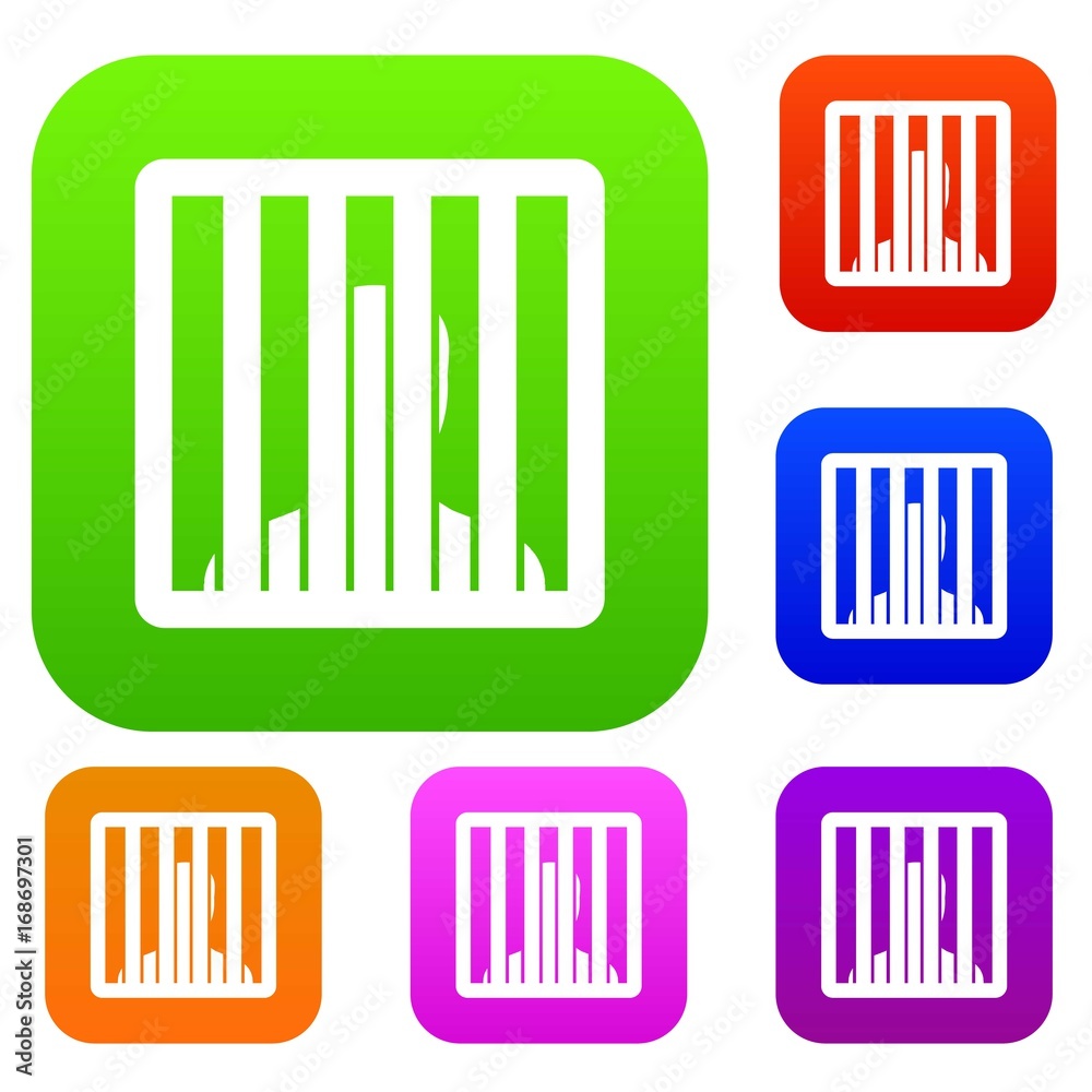 Man behind jail bars set collection Man behind jail bars set collection