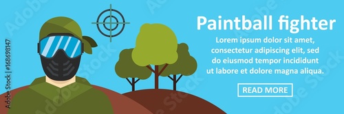 Paintball fighter banner horizontal concept