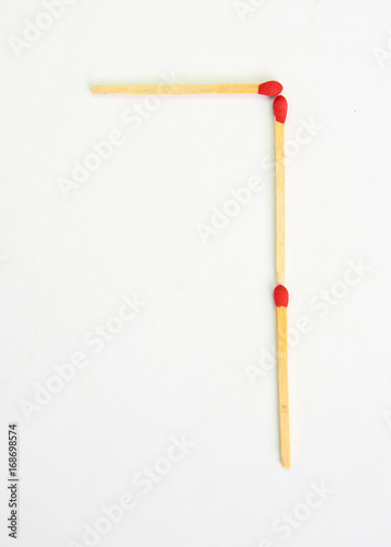 matches number seven on white background.