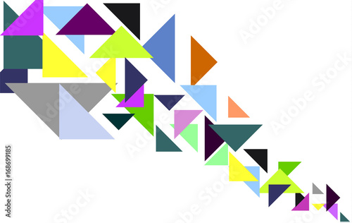 Vector interesting background with triangles © Mockvichka