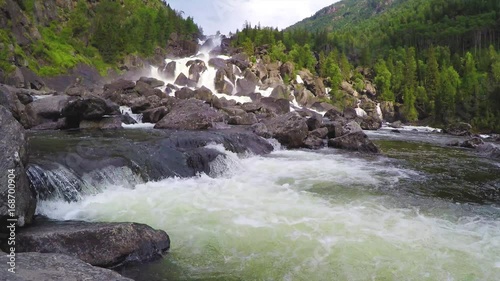 Waterfall Uchar. Altai mountains, Siberia, Russia photo