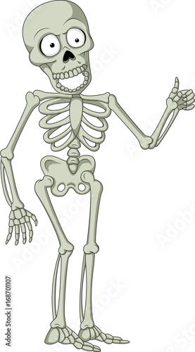 Cartoon skeleton giving thumb up