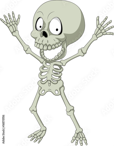 Cartoon funny human skeleton