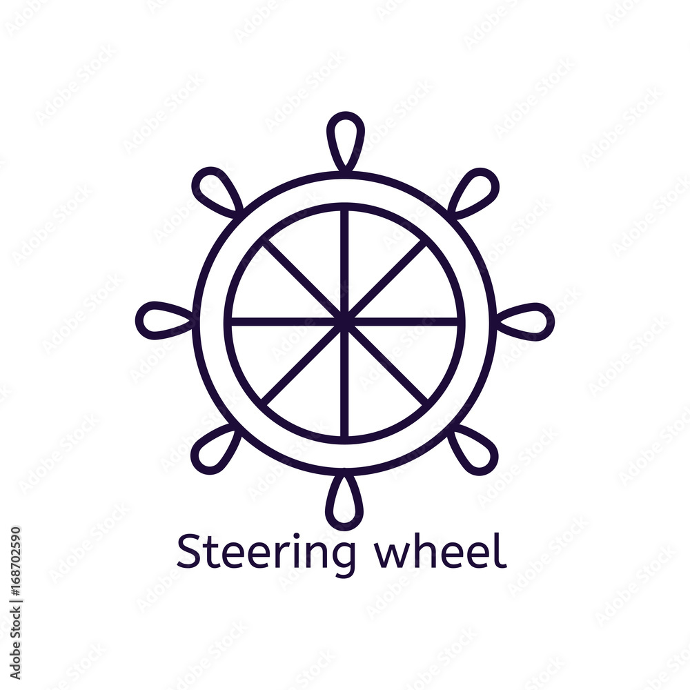 icon of steering wheel on a white background. icon of steering wheel on a white background.