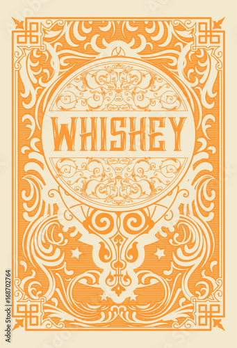 Vintage card. Elements by layers.