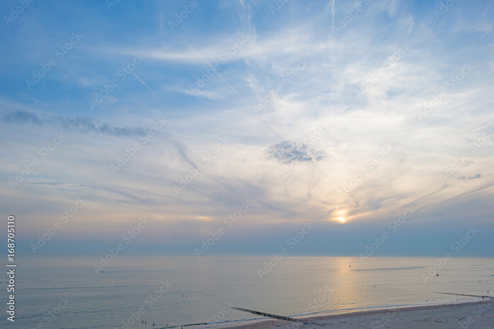 Reflection of sunlight on the surface of the sea at sunset Reflection of sunlight on the surface of the sea at sunset