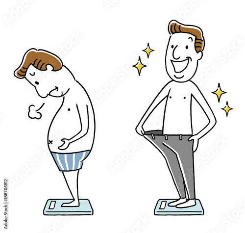 中年男性：ダイエット
