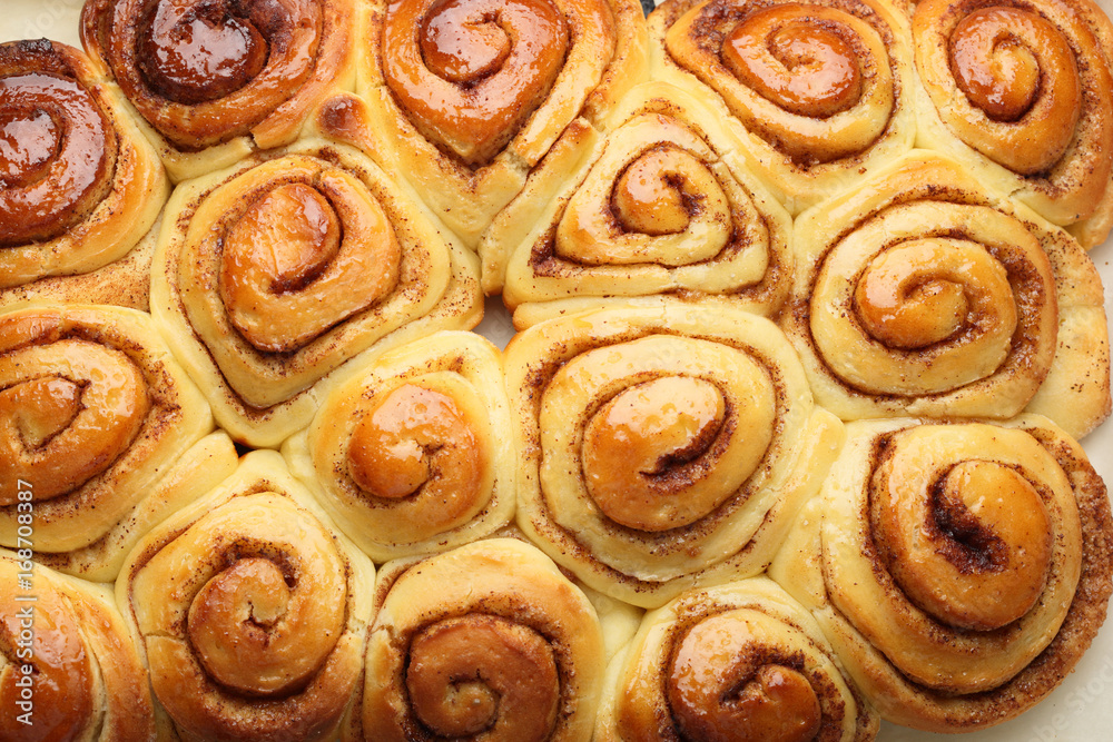 Fototapeta premium Cinnamon buns pattern