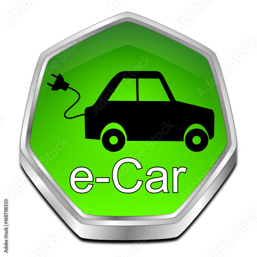 e-Car Button - 3D illustration