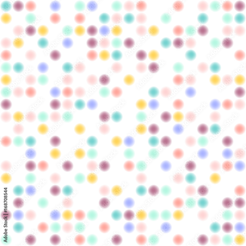 Abstract vector background. Blurred points. Fashion. Geometric pattern. Circles. Variegated bright illustration. Vector.