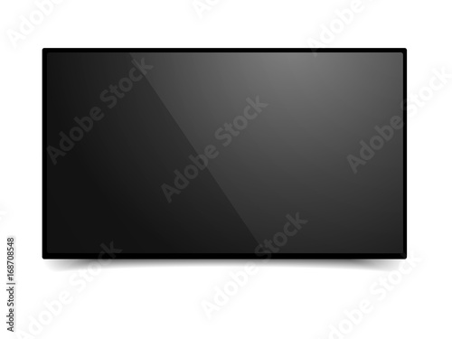 Black TV Mockup photo