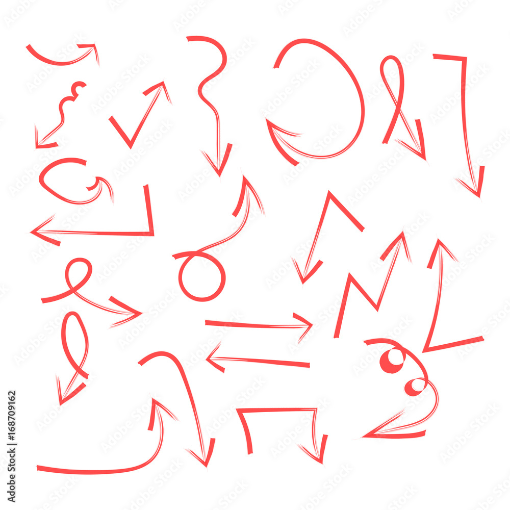 set of hand drawn arrows, circle and squares for highlighting text. Marker elements, highlighter elements, circle marks, arrows, underlines, brush lines. set of hand drawn arrows, circle and squares for highlighting text. Marker elements, highlighter elements, circle marks, arrows, underlines, brush lines.