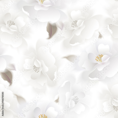 Seamless pattern with roses. © marinavorona