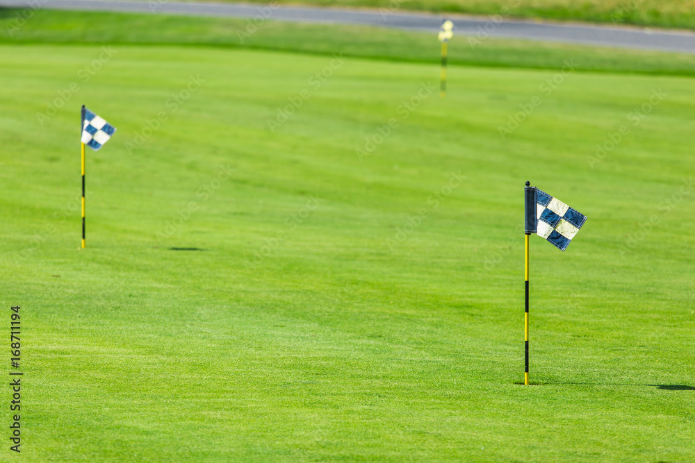 Obraz premium Golf course in the countryside.