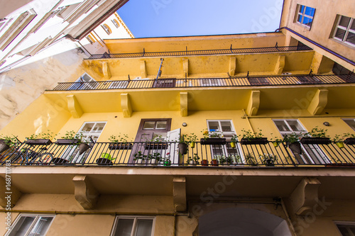 Building in europe view from well yard © satura_