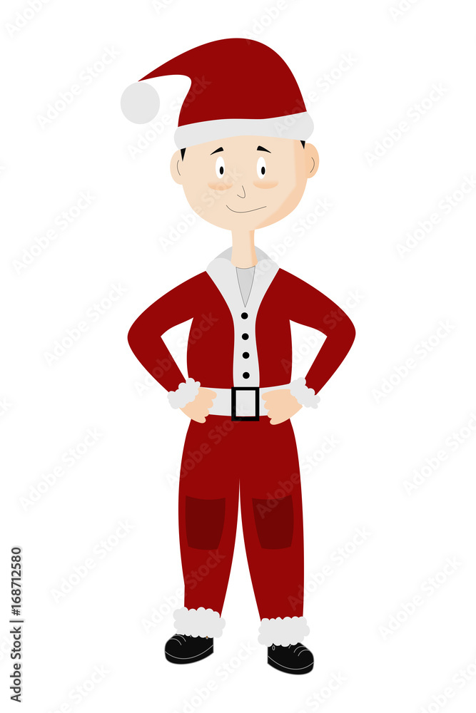 Portrait of young santa claus isolated on a white background Portrait of young santa claus isolated on a white background