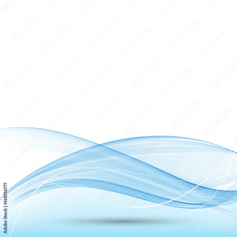Blue transparent waves on white background Blue transparent waves on white background