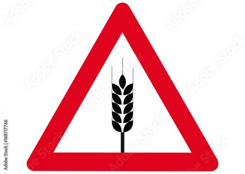 Schild Achtung Vollkorn 