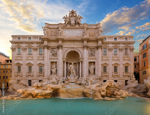 Trevi Fountain - the largest and most famous of the fountains of Rome. Italy.