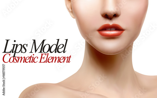 Lips model portrait