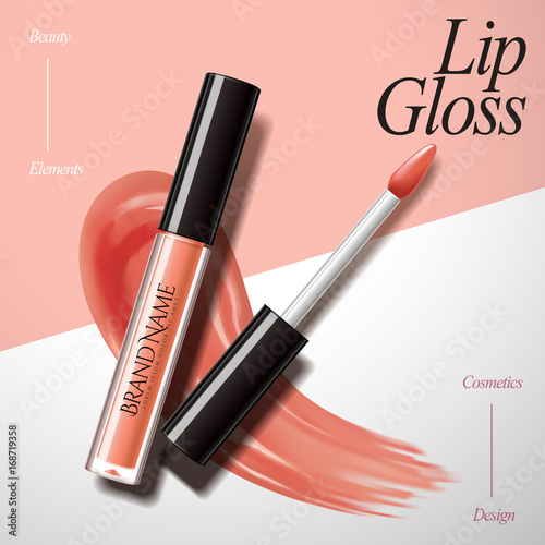 Charming lip gloss design elements
