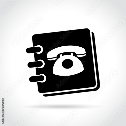 phone book icon on white background