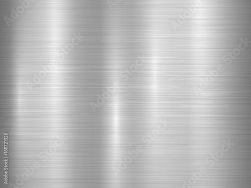 Metal horizontal abstract technology background with polished, brushed texture, chrome, silver, steel, aluminum for design concepts, web, prints, posters, wallpapers, interfaces. Vector illustration.