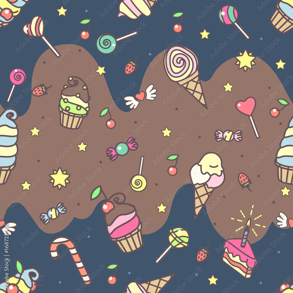 vector seamless pattern. Sweets concept. 001 vector seamless pattern. Sweets concept. 001