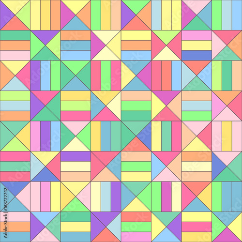 vector mosaic seamless pattern. Geometric texture concept. 010