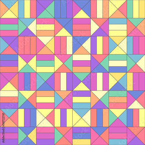 vector mosaic seamless pattern. Geometric texture concept. 009