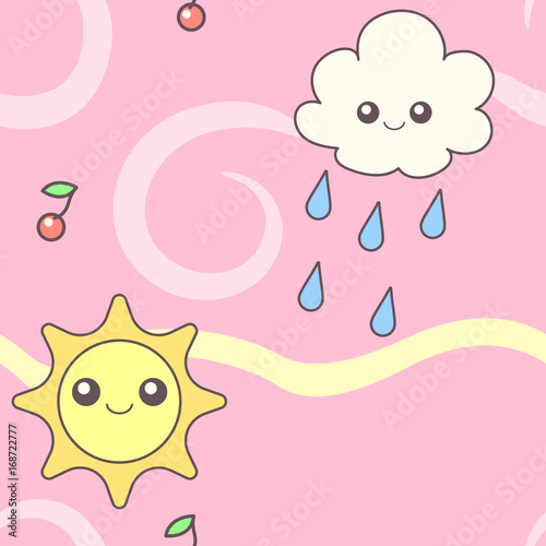 vector seamless pattern. Cute cartoone concept. 005