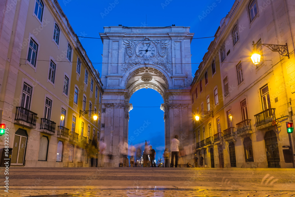 Arco da Rua Augusta Architecture Monument Historic Landmark City Center of Lisbon Portugal