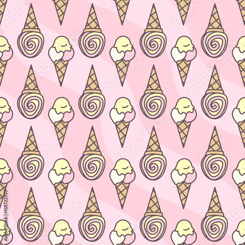 vector seamless pattern. Sweets concept. 031