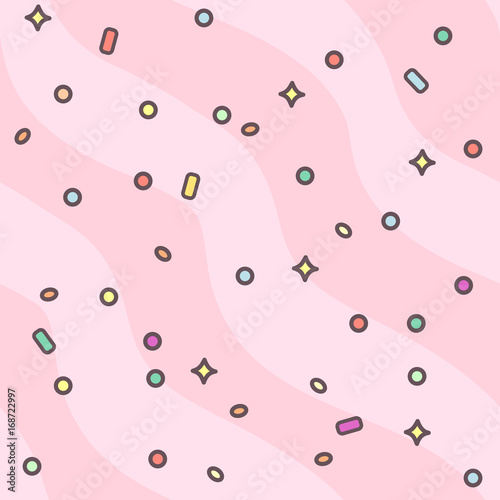 vector seamless pattern. Sweets concept. 028